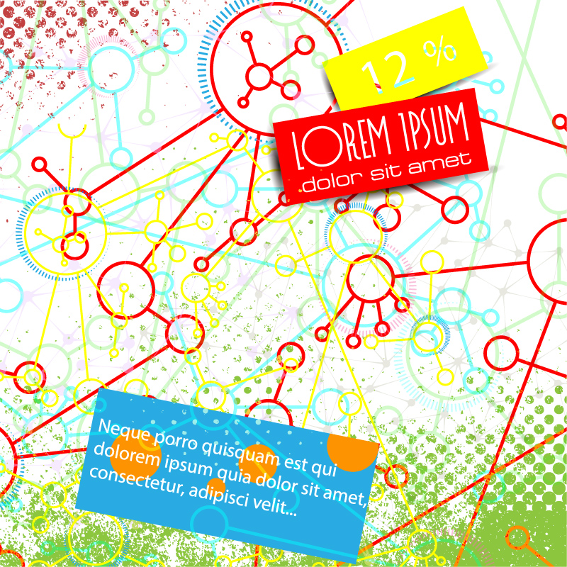 Abstract background communication element vector material