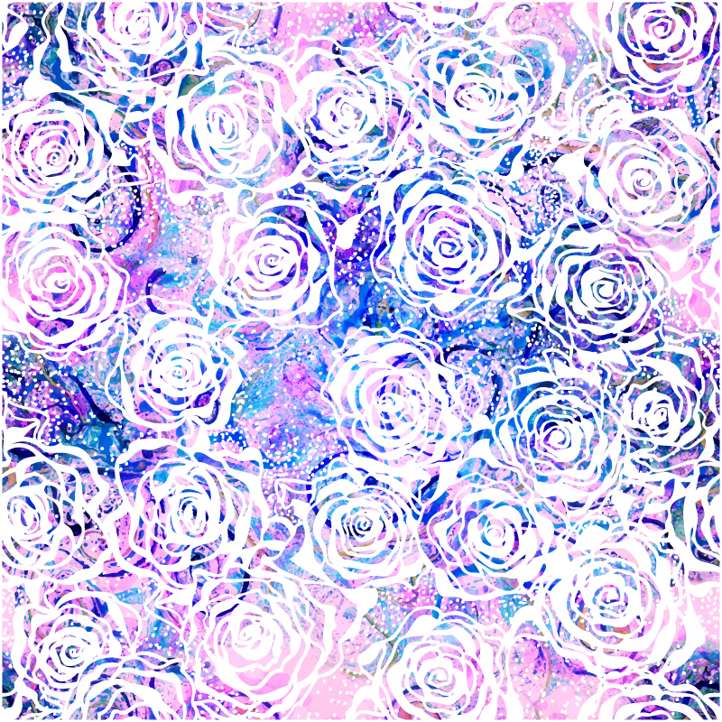 White roses pattern seamless background vector
