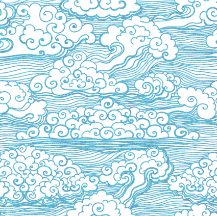 Auspicious clouds blue background vector material