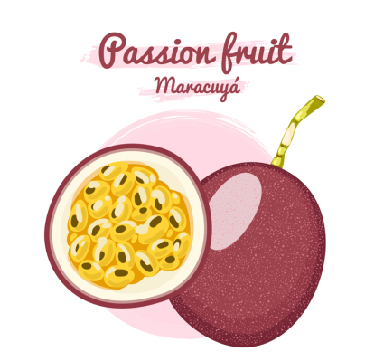 Fresh passion fruit design vector
