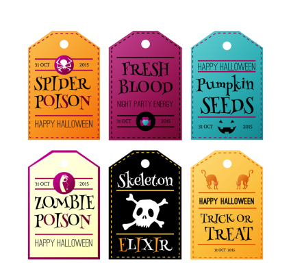 6 color logo Vector Halloween party