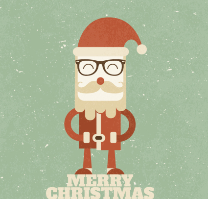 Vintage Santa Claus vector material