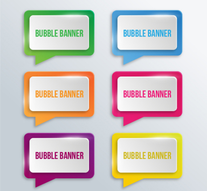 6 rectangular bubble vector language