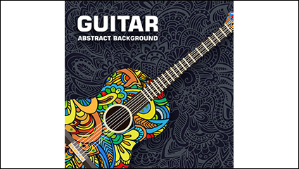 Creative Guitar pattern vector material