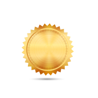 Gold medal disc design vector material