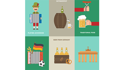 6 Oktoberfest background element vector material