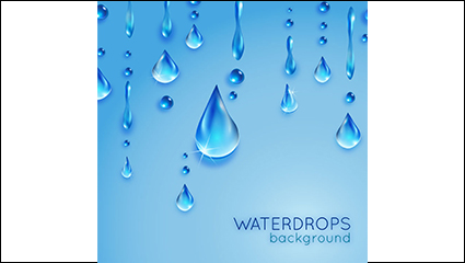 Crystal drops background vector material
