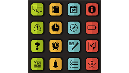 16 of the flat office icon vector material