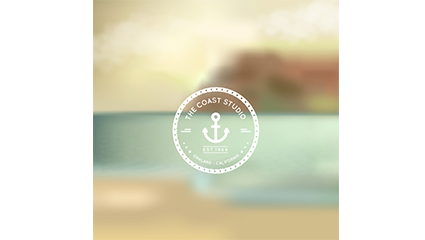 Background vector material of fuzzy summer beach scenery