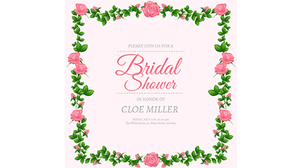 The rose bride gift will invite the poster vector