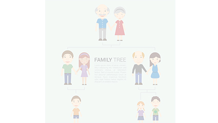 Vector family tree design cartoon
