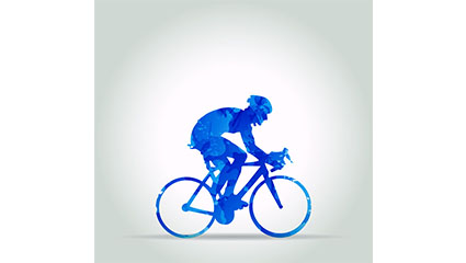 Man riding silhouette vector material