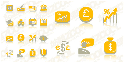 Financial cute icon vector material