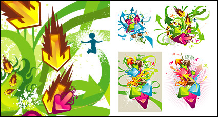 Arrow theme of the trend vector material