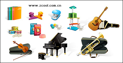 Living icon vector material supplies