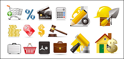 beautiful icon vector material