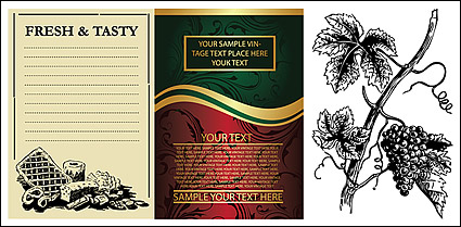 Continental liquor packaging vector material