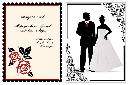 Lace Wedding vector material