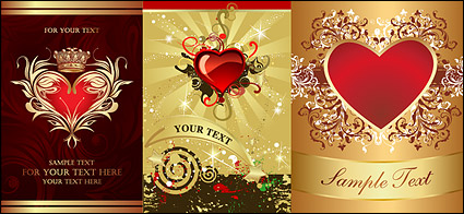 European-style heart-shaped pattern vector