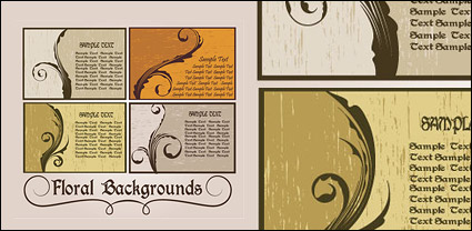 Nostalgia card-style pattern vector material