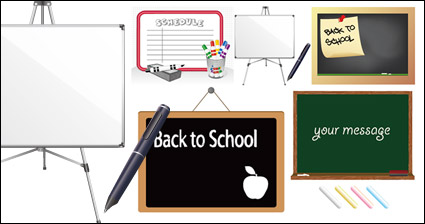 Blackboard whiteboard material vector