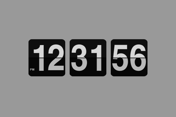 js implementation Flip-Down Clock Effects