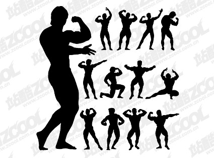 Fitness Person Action Silhouette Vector