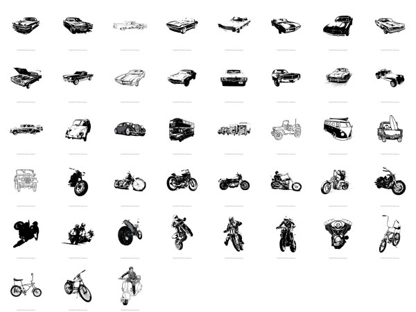 Transport theme vector