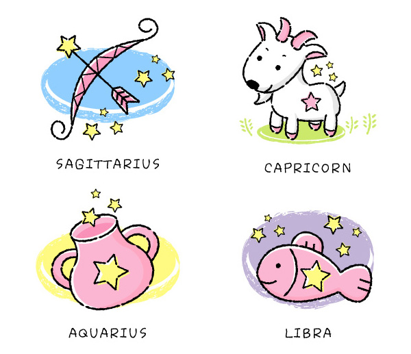 Cartoon 12 constellation vector material (A-3)