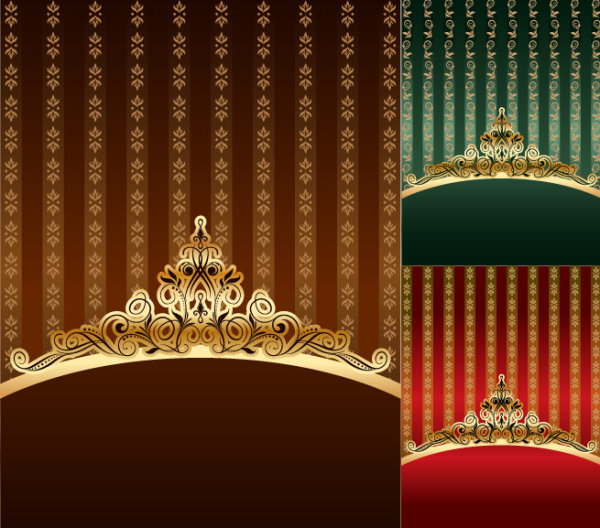 Gold ornate pattern vector material