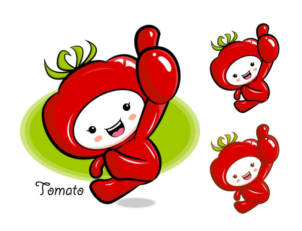 Love the cartoon super fruit Vector 8