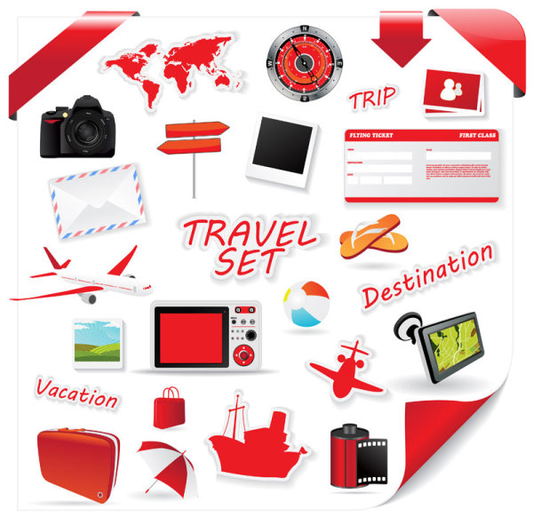 Beautiful life stickers - Vector