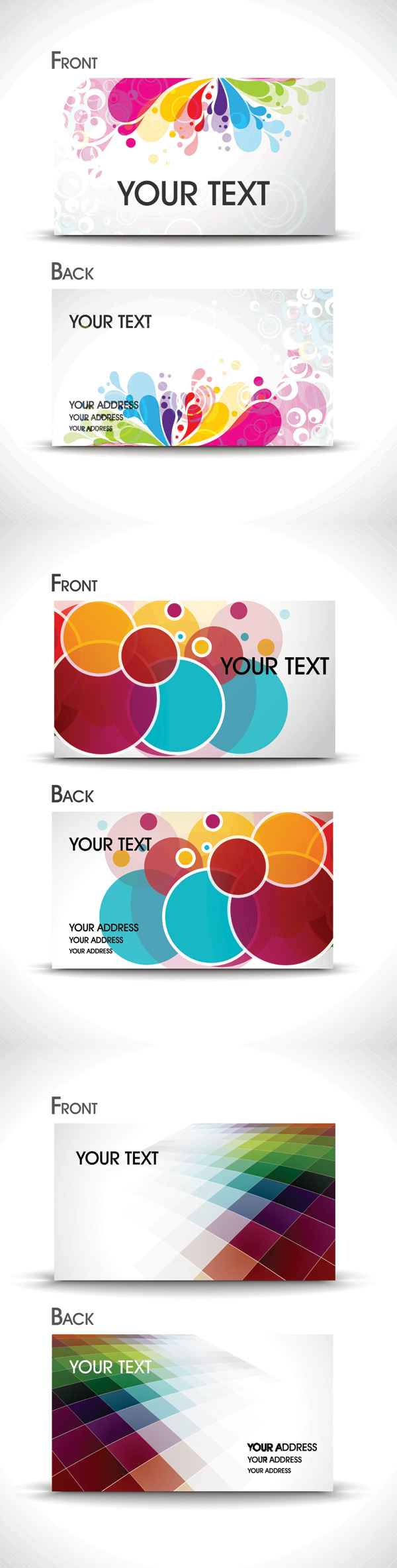 Brilliant business card template - vector material