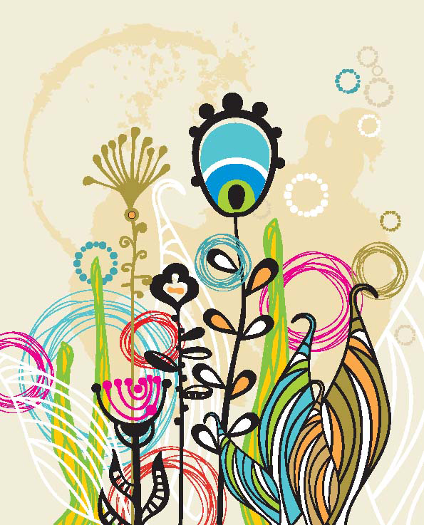 Beautiful illustrations of children 05 - Vector