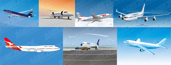 7 civilian airliner vector material