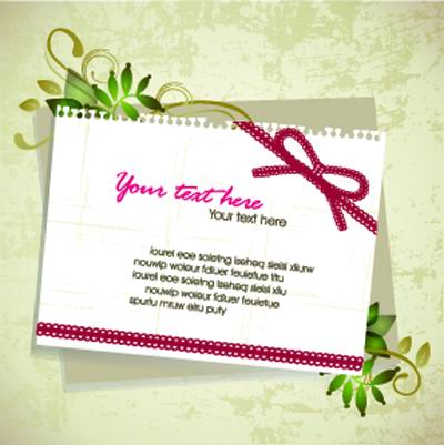 Elegant design elements of collage card vector material -4