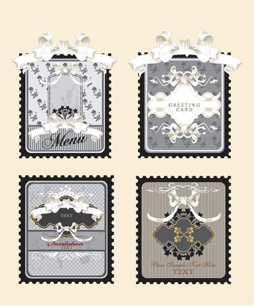 Ancient Pu Suya pattern frame vector material -1