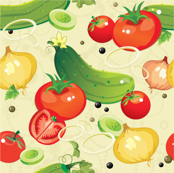 Cartoon vegetables 01 - vector