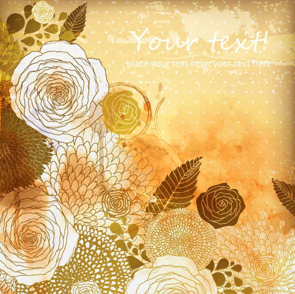 Classic nostalgic pattern background 04 - vector