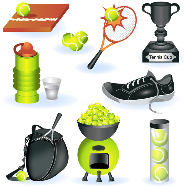 Material fine sports equipment - vector material