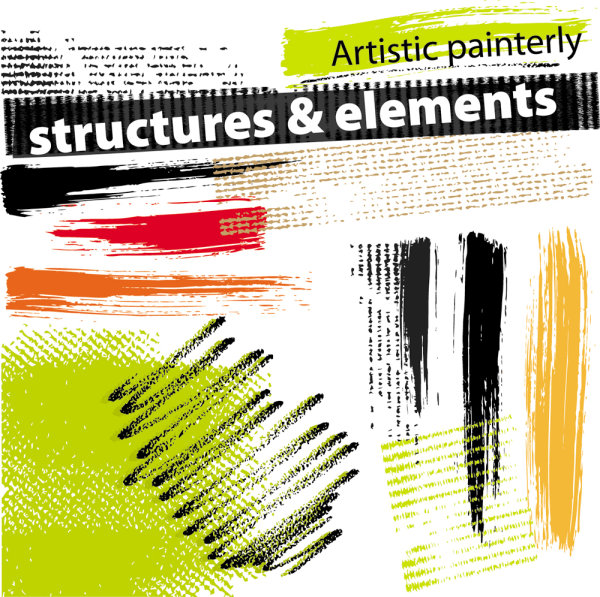 A variety of beautiful brush effects 01 - vector