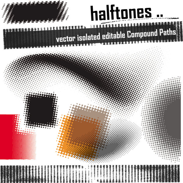 Effects of various fine brush 04-- vector material