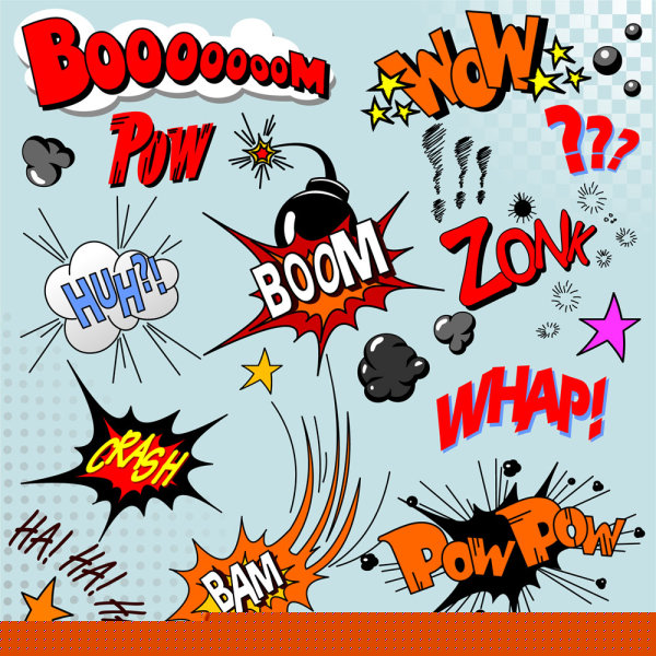 Cartoon explosion pattern 04 - vector material