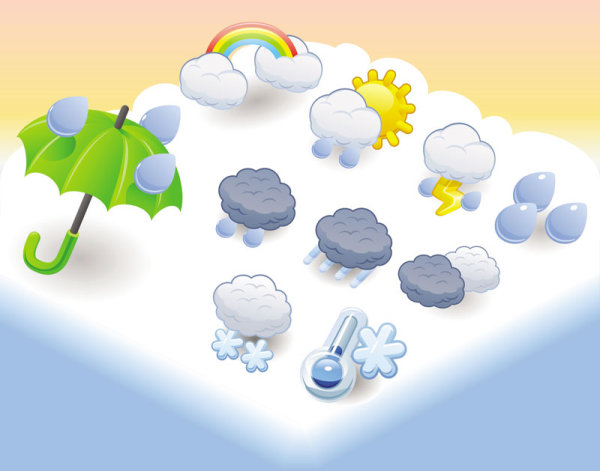 Cartoon weather icon 01 - vector