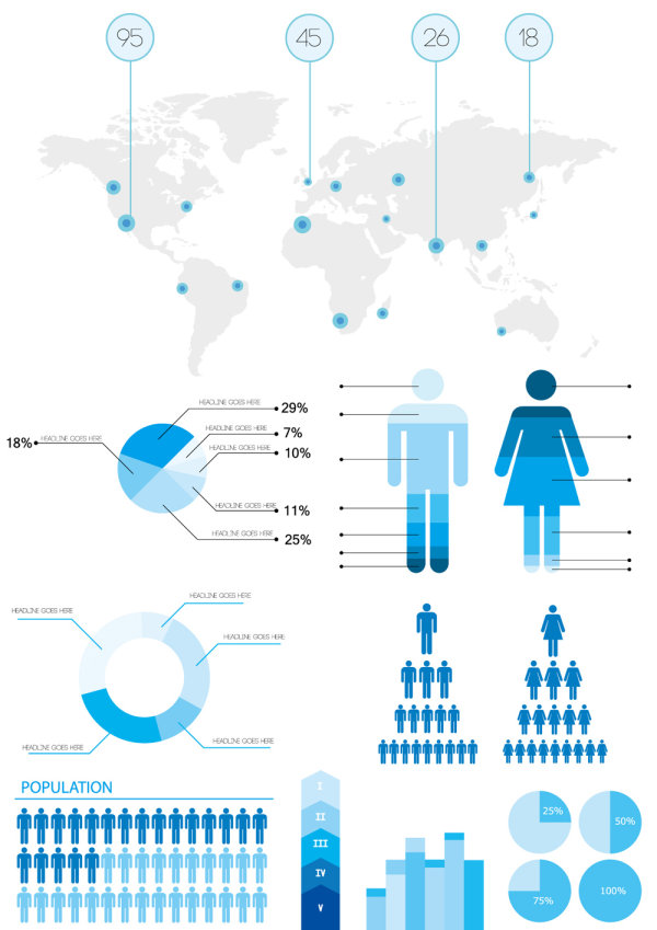 Information Statistics icon 01 - vector material