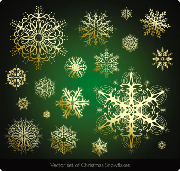 Beautiful snowflake pattern 04 - vector material