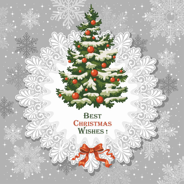 Beautiful Christmas background 03 - vector material