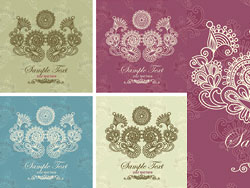 Simple and elegant pattern background 01 - vector material