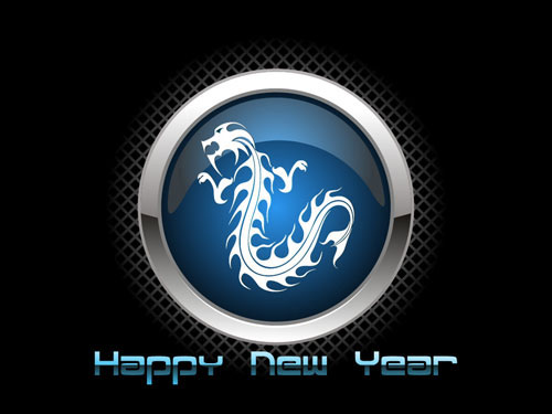 Chinese dragon high light icon - vector