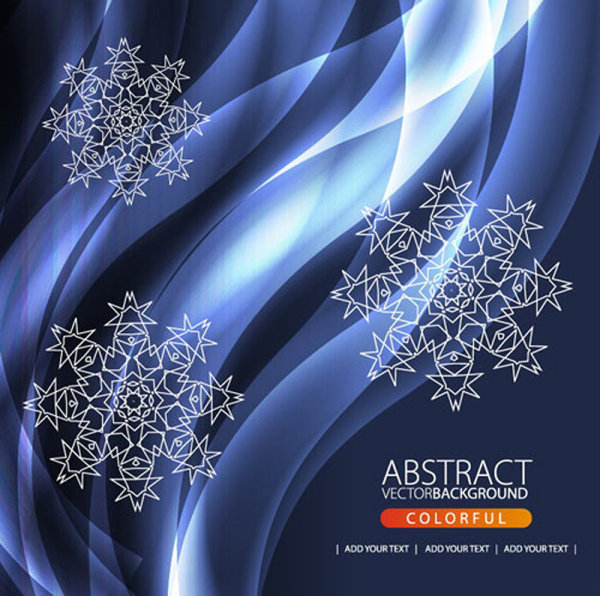 Beautiful snowflake pattern background 03 - vector material